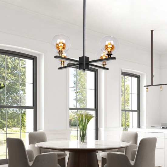 Carro Home Amber Glass Shade Led Pendant Light-Amber