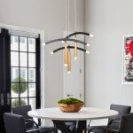 Edin Directional 150° Swivel 9-Light Led Chandelier Pendant Light - Black