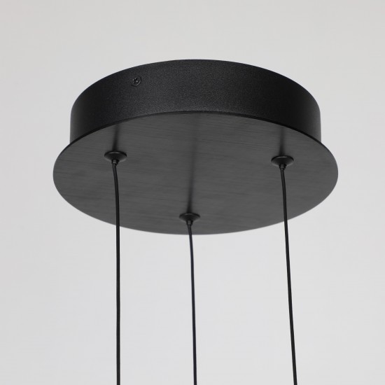 Edin Directional 150° Swivel 9-Light Led Chandelier Pendant Light - Black