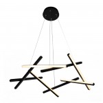 Caro Home Living Room Hanging Black Led Pendant Light-Matte Black