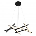 Caro Home Living Room Hanging Black Led Pendant Light-Matte Black