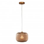 Carro Home Circulus Big Champagne Ribbed Glass Pendant Light