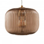 Carro Home Circulus Big Champagne Ribbed Glass Pendant Light