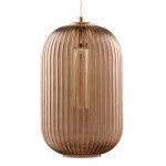 Carro Home Circulus Champagne Ribbed Glass Pendant Light