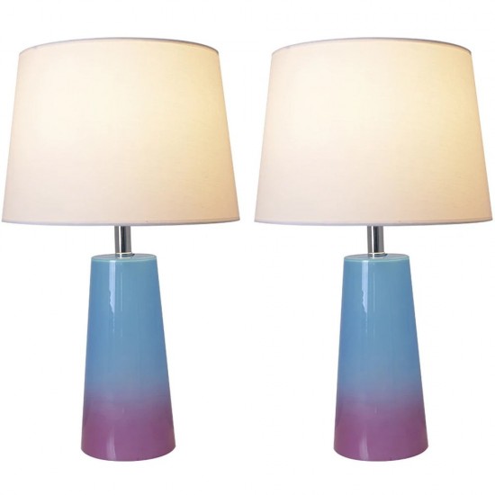 Alecrim 25" Table Lamp (Set Of 2) - Blue To Purple Ombre