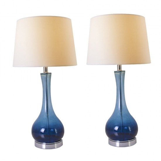 Melati 28" Table Lamp (Set Of 2) - Blue Ombre