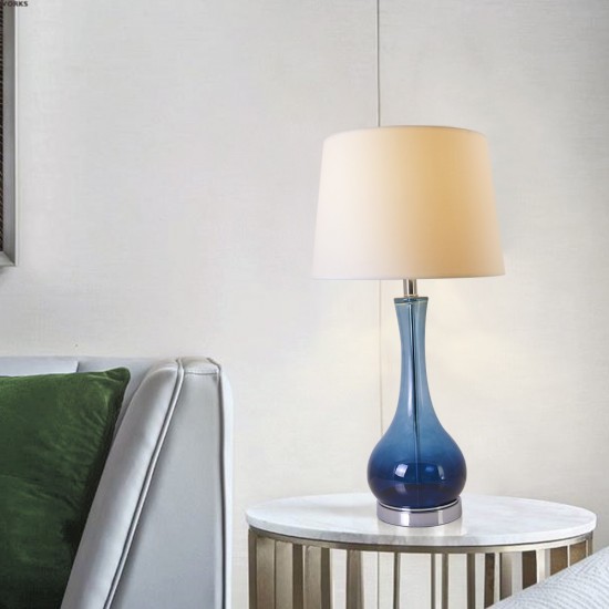 Melati 28" Table Lamp (Set Of 2) - Blue Ombre