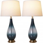 Lola 28" Table Lamp (Set Of 2) - Dark Green Ombre