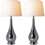 Lola Big 30" Table Lamp (Set Of 2) - Chrome Grey Ombre