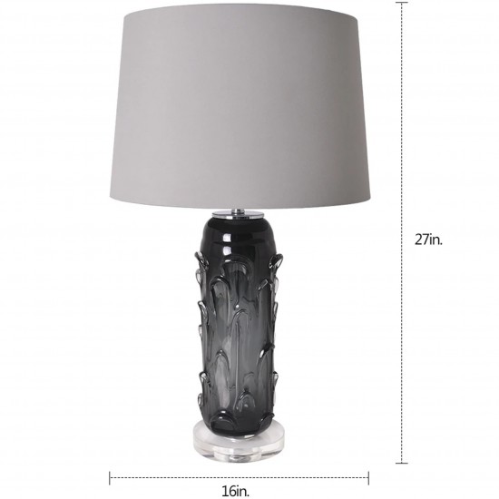 Jacinto 27" Table Lamp (Single) - Smoke Grey