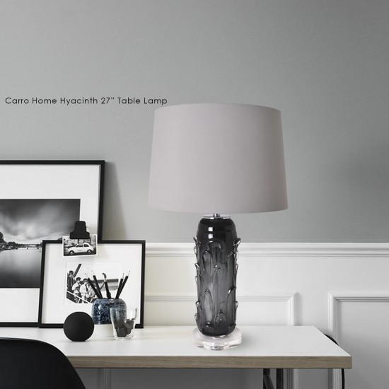 Jacinto 27" Table Lamp (Single) - Smoke Grey