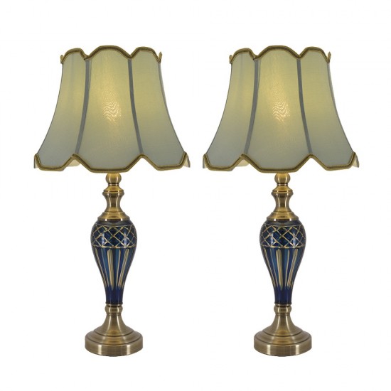 Piatunnia 28" Table Lamp (Set Of 2) - Blue