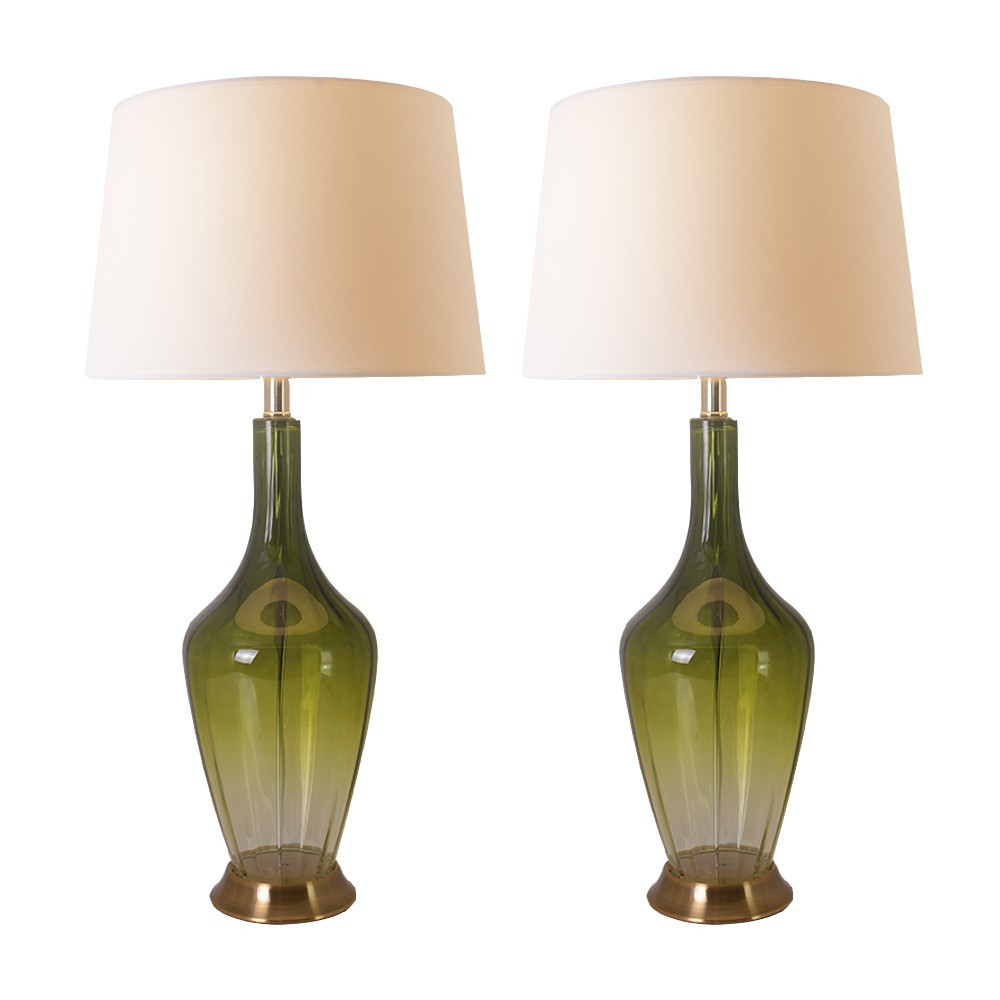 Clavel 31" Table Lamp (Set Of 2) - Green Ombre