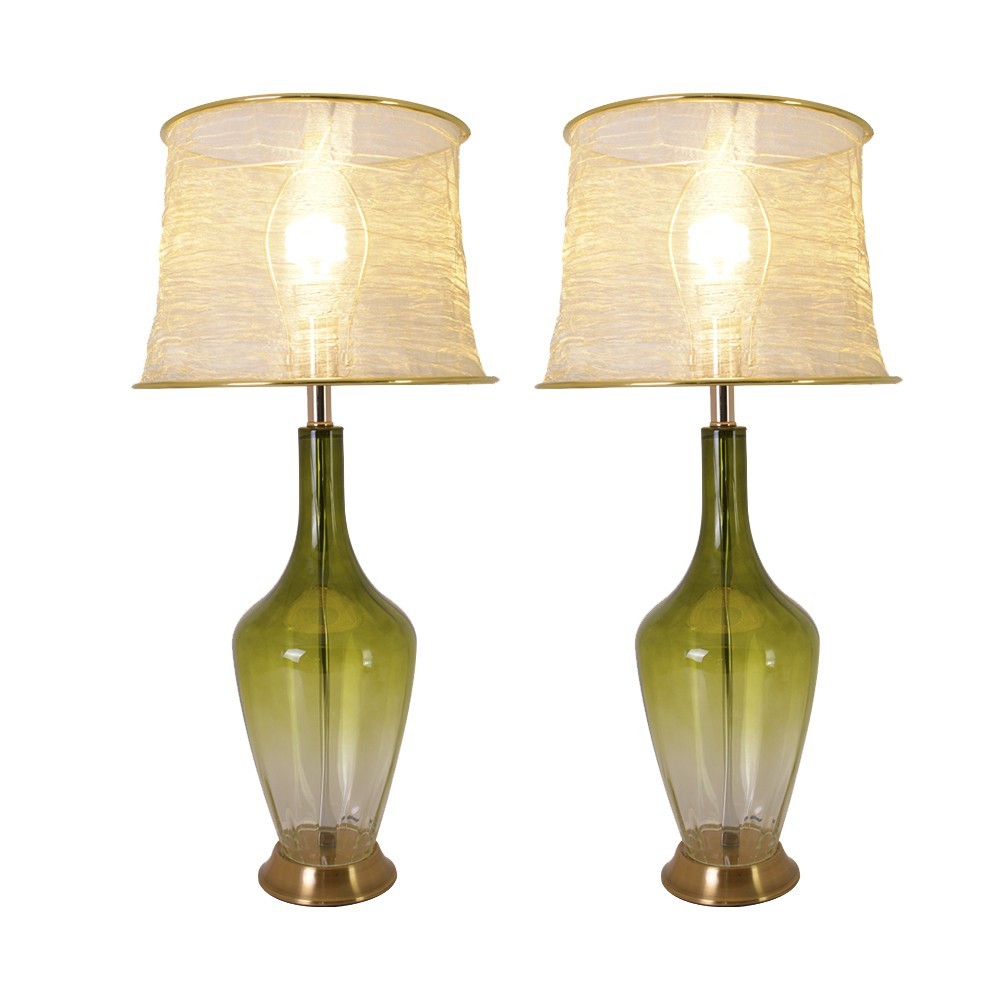 Clavel 31" Table Lamp With Foldable&Translucent Golden Yarn Lampshade (Set Of 2)