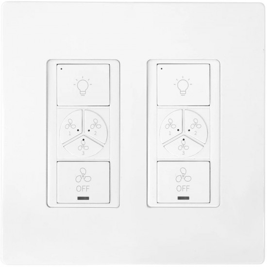 Pilot Smart Wall Switch For Ceiling Fans(2-Gang)