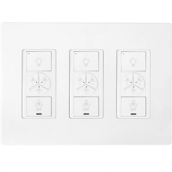 Pilot Smart Wall Switch For Ceiling Fans(3-Gang)