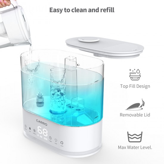 Carro 4L Top Fill Ultrasonic Cool Mist Humidifier With Aroma Tray