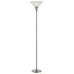 Brushed steel Metal Torchiere - Torchiere