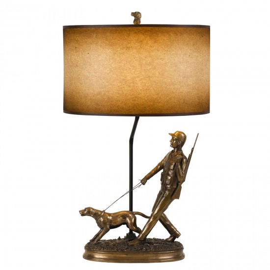 Brown/tan Resin Hunter - Table lamp