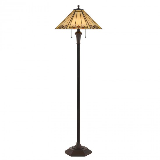 Matt black Resin Tiffany - Floor lamp