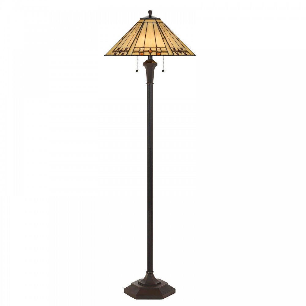 Matt black Resin Tiffany - Floor lamp