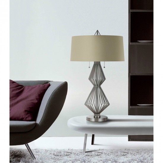 Brushed steel Metal Terni - Table lamp