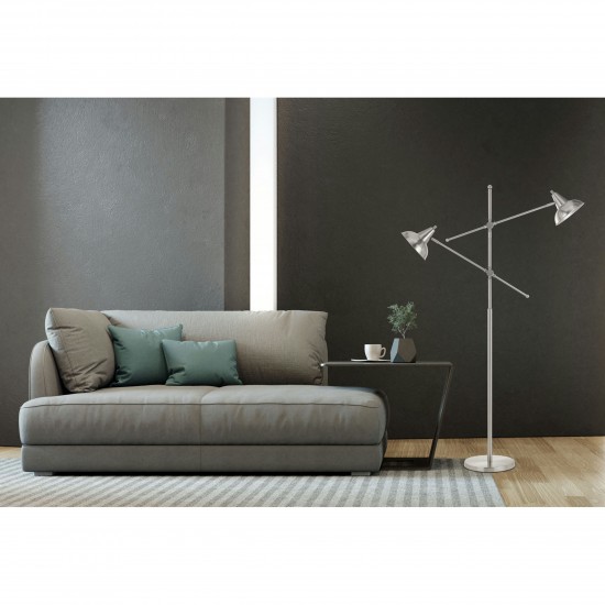 Brushed steel Metal Canterbury - Floor lamp