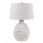 Milky white Ceramic Olbia - Table lamp