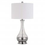 Glass/brushed steel Glass Potenza - Table lamp