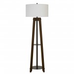 Walnut Wood/metal Bilzen - Floor lamp