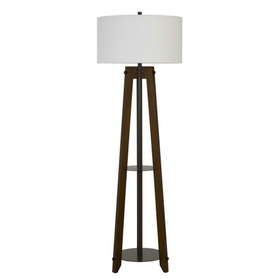 Walnut Wood/metal Bilzen - Floor lamp