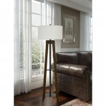 Walnut Wood/metal Bilzen - Floor lamp