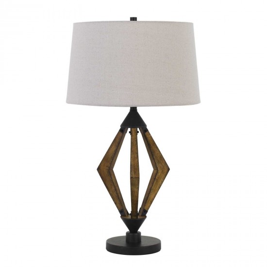 Black/wood Metal/pine wood Valence - Table lamp