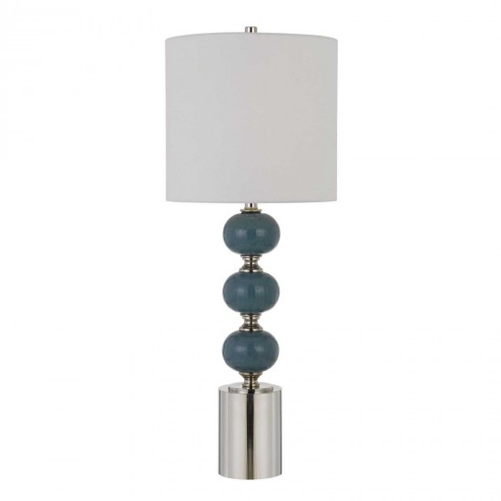 Slate blue/chrome Metal/ceramic Malaga - Table lamp