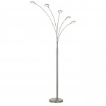 Brushed steel Metal Cremona - Arc floor lamp