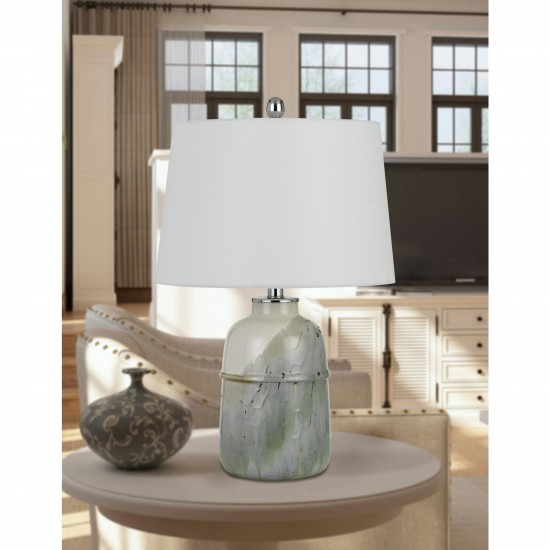 Pale mint green Ceramic Vittoria - 2 pc.table lamp set