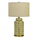 Antique gold Metal Barletta - 2 pc.table lamp set