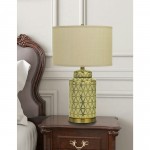 Antique gold Metal Barletta - 2 pc.table lamp set