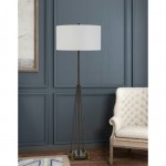 Textured bronze Metal/pine wood Bellewood - Floor lamp