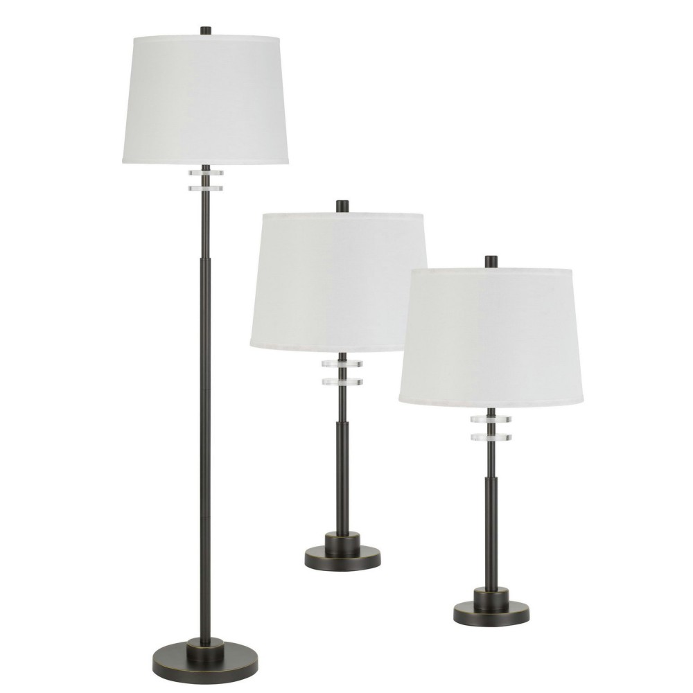 Dark bronze Metal 3 pc package - 3 pcs.table and floor lamp set, BO-2941-3 Dark bronze Metal 3 pc package - 3 pcs.table and floor lamp set, BO-2941-3
