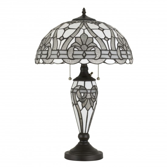 White Metal Tiffany - Table lamp