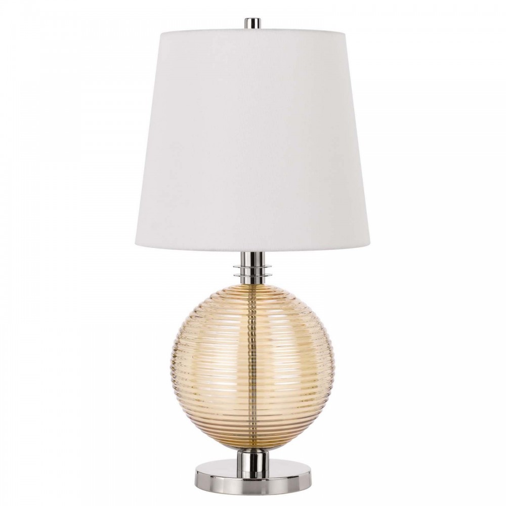 Brushed steel/amber Metal Salisbury - Table lamp