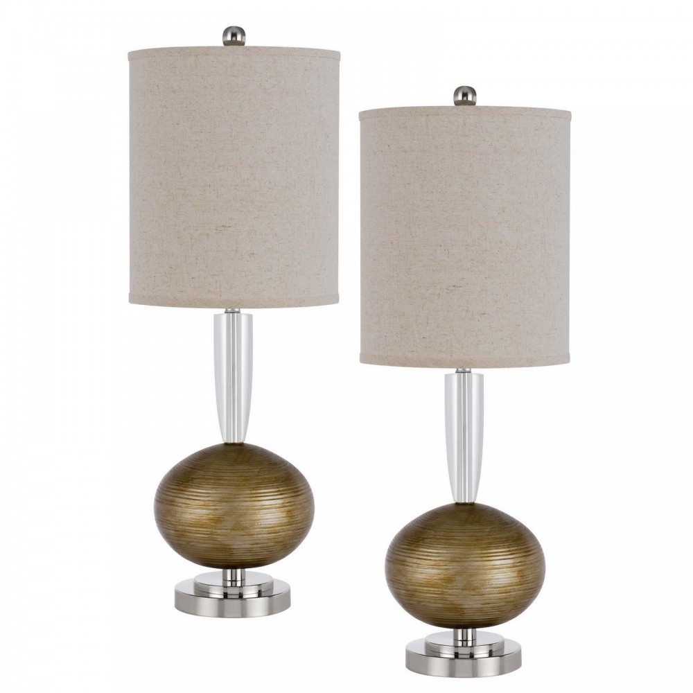 Light bronze Metal Sudbury - 2 pc.table lamp set Light bronze Metal Sudbury - 2 pc.table lamp set
