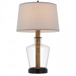 Glass/oak Metal Rancho - Table lamp