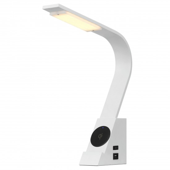 White Metal Convolution - Desk lamp