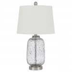 Brushed steel/glass Metal Solaro - Table lamp