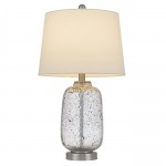 Brushed steel/glass Metal Solaro - Table lamp