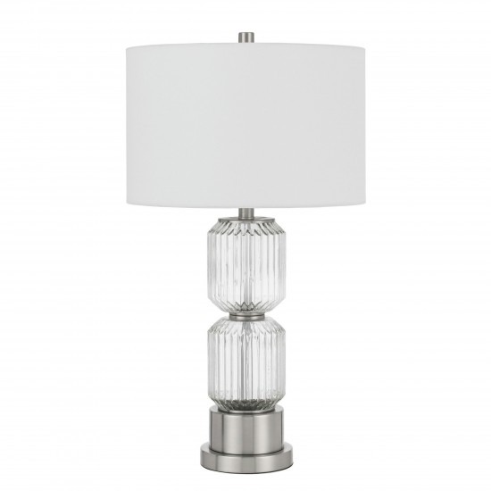 Brushed steel/glass Metal Bresso - Table lamp