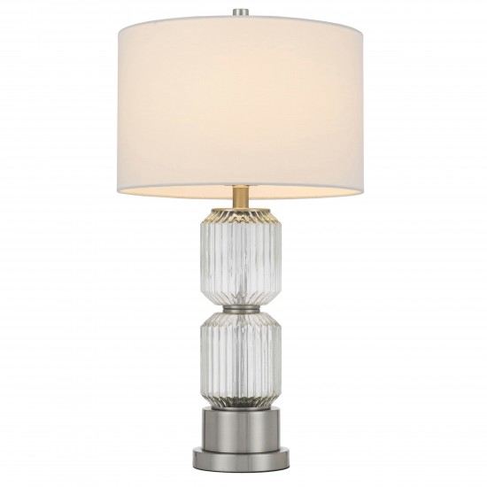 Brushed steel/glass Metal Bresso - Table lamp