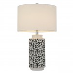 Pearl/black Ceramic Exeter - Table lamp